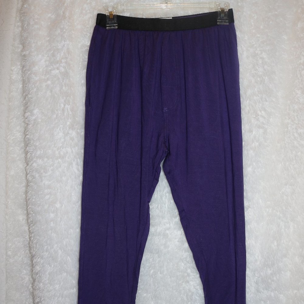 MeUndies Lounge pants purple unisex with pockets Size Small NWOT